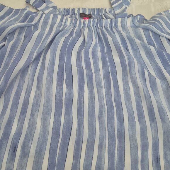 Vince Camuto Blue and White Striped Top - Picture 15 of 16